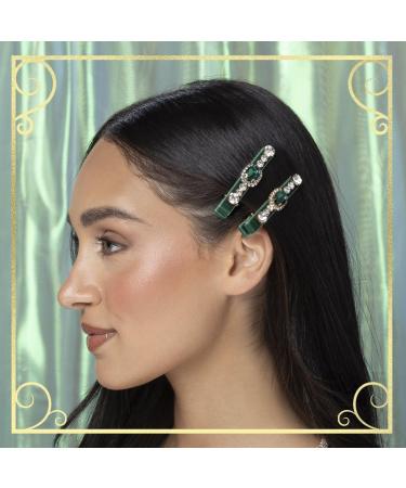 ScÃ¼nci Wicked Green Velvet-Wrapped Salon Clips With Stones 2 ct - Transform Your Style with the Best Innovation Today! - Buy Online on GoSupps.com