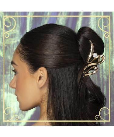 Discover ScÃ¼nci Wicked Glinda Gold W/Pearl Wavy Metal Claw Clip - Elevate Your Style Instantly! - Buy Online on GoSupps.com