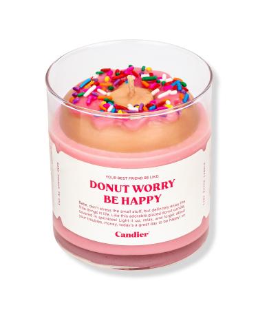 Candier Donut Worry Be Happy Candle 9.0 oz