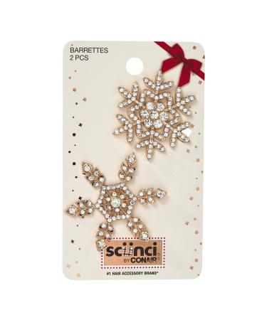 ScÃ¼nci Holiday Snowflake Barrette Silver/Gold 2 ct - Discover Premium Quality Shop now! - Buy Online on GoSupps.com