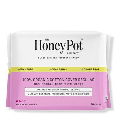 The Honey Pot Company Non-Herbal Regular Pads with Wings 20 ct