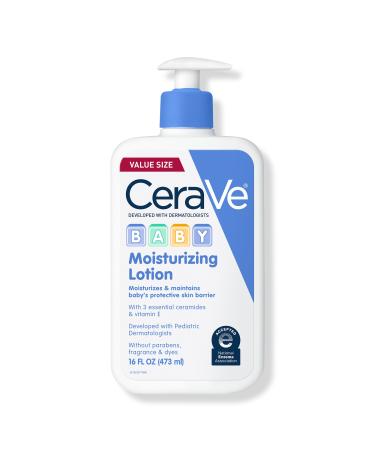 CeraVe Baby Moisturizing Lotion, Lightweight Moisturizer for Sensitive Skin & Eczema Prone Skin 16.0 oz
