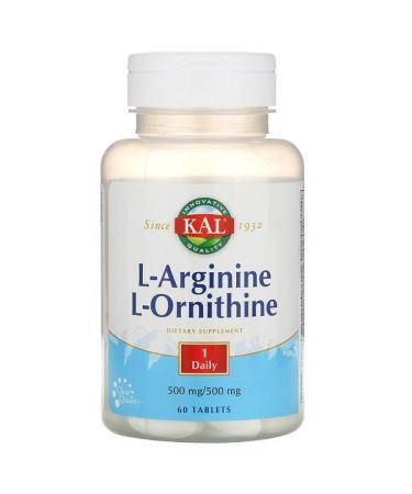 KAL L-Arginine L-Ornithine 500 mg /500 mg 60 Tablets