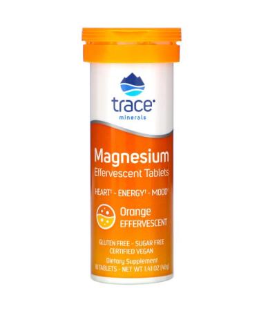 Trace Minerals Research Magnesium Effervescent Tablets Orange 1.41 oz (40 g)