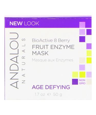 Andalou Naturals Fruit Enzyme Mask BioActive 8 Berry Age Defying 1.7 oz (50 g)