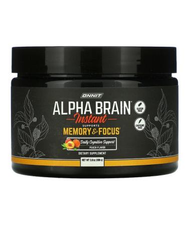 Onnit Alpha Brain Instant Memory & Focus Peach  3.8 oz (108 g)