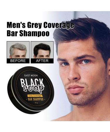 East Moon Black Soap Grey coverage Bar Shampoo - 1.76 Oz.