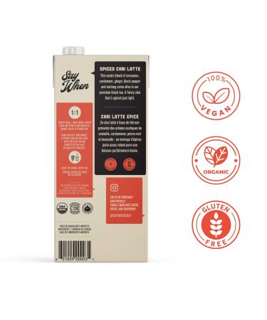 Say When Beverages Organic Spicy Chai Concentrate 12 Count of 946ml - Buy Online on GoSupps.com