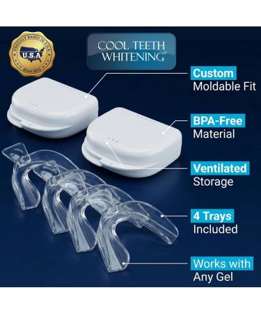 Teeth Whitening Trays | Moldable Mouth Trays for Perfect Fit | 2 Travel Cases Included | Compatible with Opalescence Gel - Buy Online on GoSupps.com