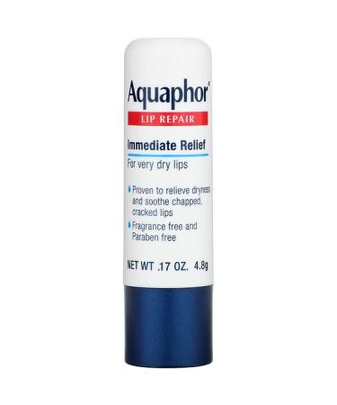 Aquaphor Lip Repair Stick Immediate Relief Fragrance Free 1 Stick .17 oz (4.8 g)