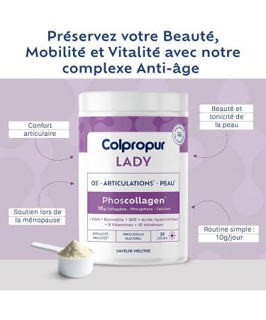 Hydrolyzed Collagen Powder | Menopause Bone | Calcium Phosphorus Hyaluronic Acid Q10 Vitamins Minerals | 25 Days | Neutral Flavor | Colpropur - Buy Online on GoSupps.com