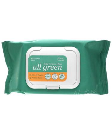 Ariul All Green Daily Feminine Wipes 40 Flushable Wipes