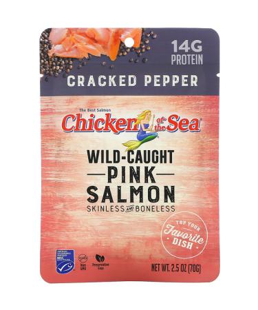 Chicken of the Sea Wild-Caught Pink Salmon Cracked Pepper 2.5 oz ( 70 g)