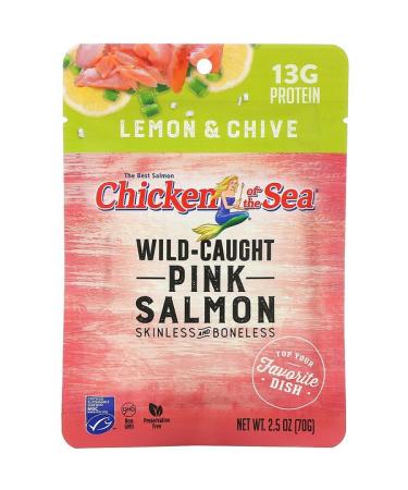 Chicken of the Sea Wild-Caught Pink Salmon Lemon & Chive 2.5 oz ( 70 g)