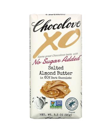 Chocolove XO Salted Almond Butter in 60% Dark Chocolate 3.2 oz (90 g)