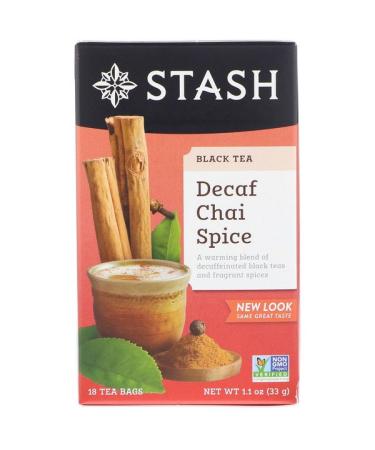 Stash Tea Black Tea Decaf Chai Spice 18 Tea Bags 1.1 oz (33 g)