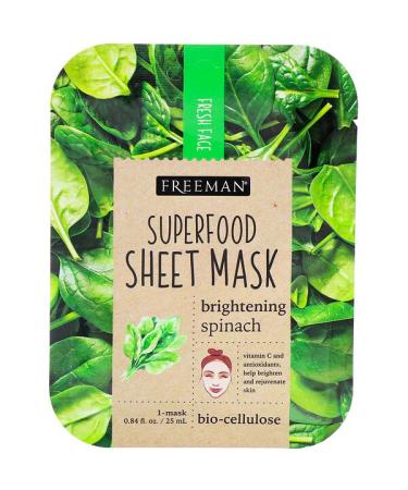 Freeman Beauty Superfood Beauty Sheet Mask Brightening Spinach 1 Mask