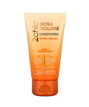 Giovanni 2chic Ultra-Volume Conditioner  For Fine Limp Hair Papaya + Tangerine Butter 1.5 fl oz (44 ml)