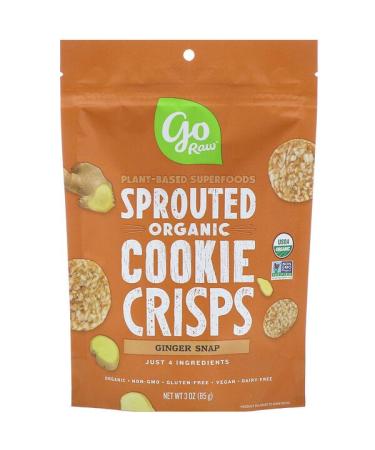 Go Raw Organic Sprouted Super Cookies Ginger Snaps 3 oz (85 g)