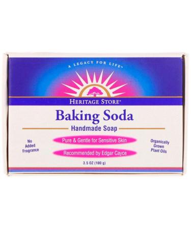 Heritage Store Baking Soda Handmade Soap 3.5 oz (100 g)