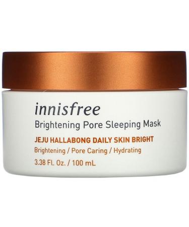 Innisfree Jeju Hallabong Daily Skin Bright Brightening Pore Sleeping Mask 3.38 fl oz (100 ml)