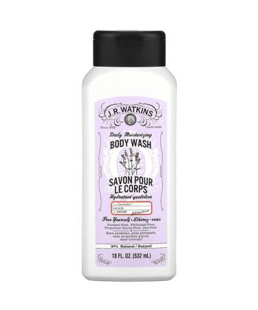 J R Watkins Daily Moisturizing Body Wash Lavender 18 fl oz (532 ml)