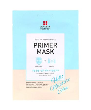 Leaders Primer Beauty Mask Hello Moisture Glow 1 Sheet 0.84 fl oz (25 ml)