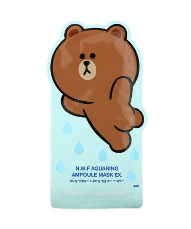 Mediheal Line Friends N.M.F Aquaring Ampoule Beauty Mask EX 1 Sheet  27 ml