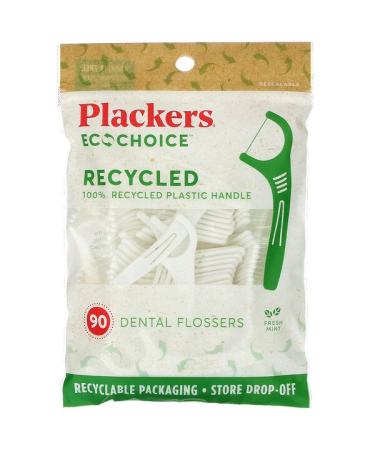 Plackers EcoChoice Dental Flossers Fresh Mint 90 Count