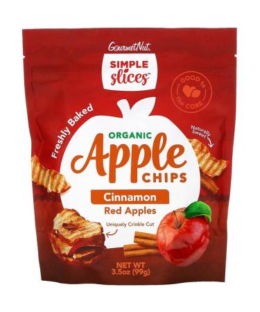 Simple Slices Organic Apple Chips Cinnamon Red Apples 3.5 oz (99 g)