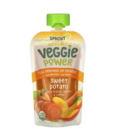 Sprout Organic Veggie Power Sweet Potato with Mango Apricot & Carrot 4 oz (113 g)