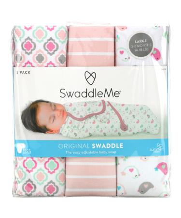 Summer Infant SwaddleMe Original Swaddle Large 3 Pack