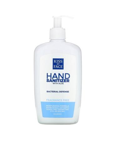 Kiss My Face Hand Sanitizer with Aloe Fragrance Free 17 fl oz (502 ml)