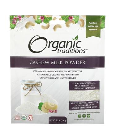 Organic Traditions Cashew Milk Powder 5.3 oz (150 g)