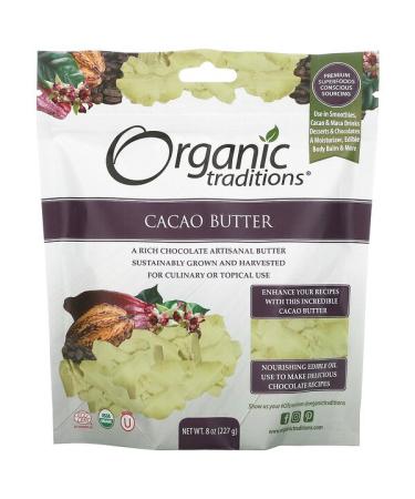 Organic Traditions Cacao Butter 8 oz (227 g)