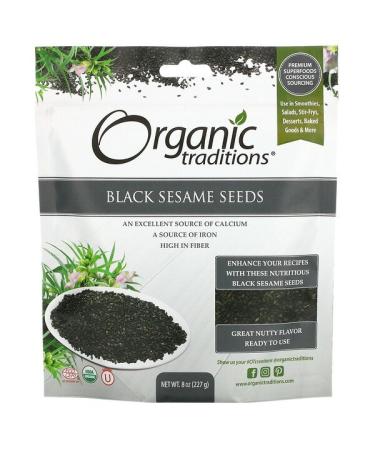 Organic Traditions Black Sesame Seeds 8 oz (227 g)