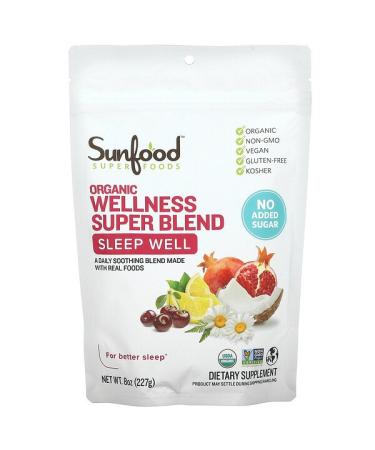 Sunfood Organic Wellness Super Blend Sleep Well 8 oz (227 g)