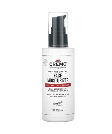 Cremo Face Moisturizer Restorative Formula 3 fl oz (88 ml)