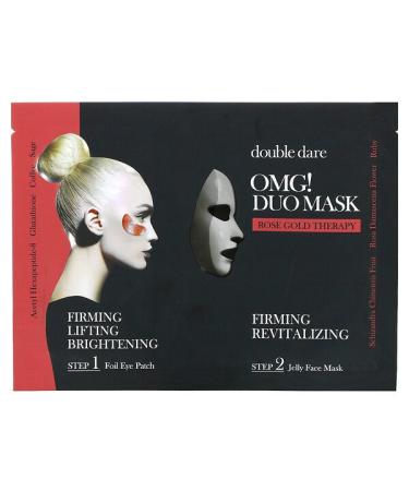 Double Dare OMG! Duo Beauty Mask Rose Gold Therapy 2 Piece Set