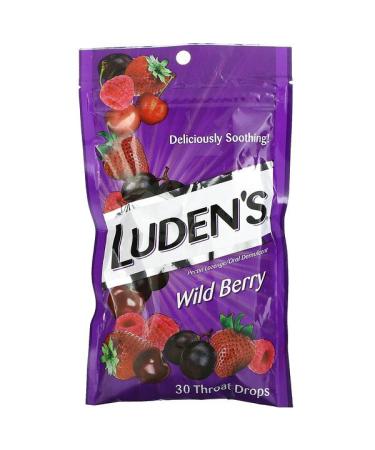 Luden's Pectin Lozenge/Oral Demulcent Wild Berry 30 Throat Drops