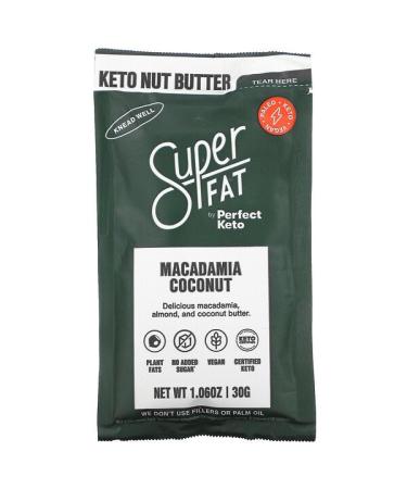 SuperFat Keto Nut Butter Macadamia Coconut  1.06 oz (30 g)