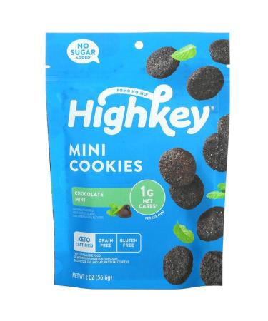 HighKey Mini Cookies Chocolate Mint 2 oz (56.6 g)