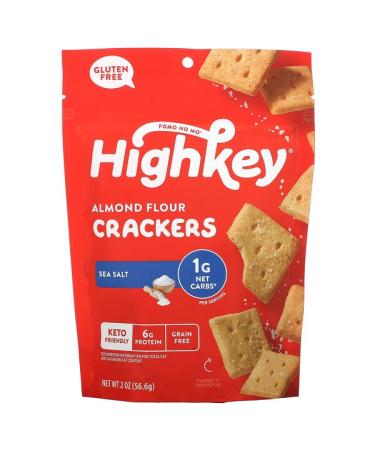 HighKey Almond Flour Crackers Sea Salt 2 oz (56.6 g)