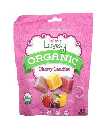 Lovely Candy Organic Chewy Candies Assorted Fruit 5 oz (142 g)