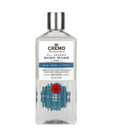 Cremo All Season Body Wash No. 4 Blue Cedar & Cypress 16 fl oz (473 ml)