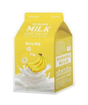 A'Pieu Banana Milk One-Pack Beauty Face Mask Nourishing 1 Sheet 21 g