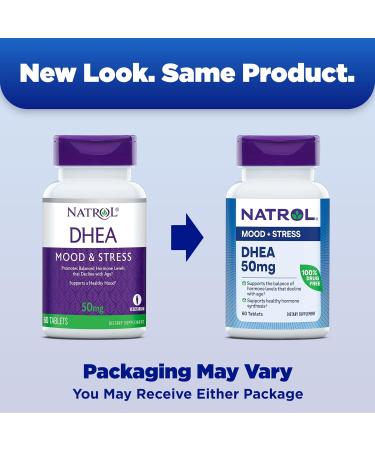 DHEA 50mg Tablets - 60 Count | Natrol | Boost Energy & Vitality - Buy Online on GoSupps.com