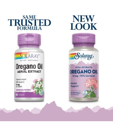 Solaray Oregano Oil 70% Carvacrol - 60 Softgels for Immune Support - Buy Online on GoSupps.com