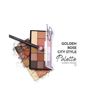 Golden Rose City Style Face & Eye Palette 01 Warm Nude Eyebrow Pencil & Eyebrow Shadow - Buy Online on GoSupps.com