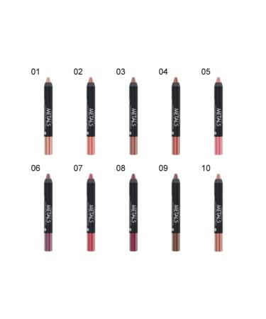 Golden Rose Metals Matte Lip Crayon Lipstick No: 01 - Buy Online on GoSupps.com
